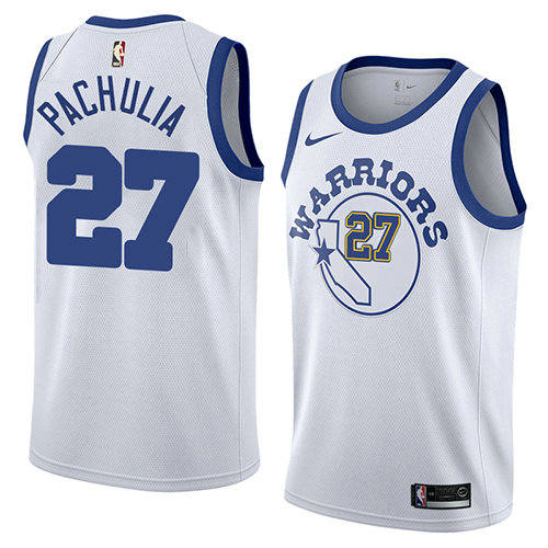 Camiseta baloncesto Zaza Pachulia 27 Hardwood Classic 2018 Blanco Golden State Warriors Hombre