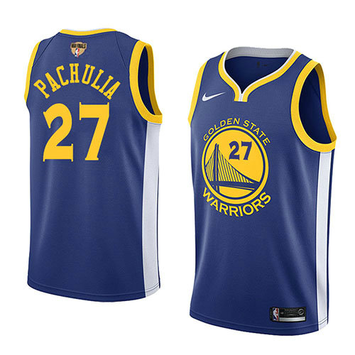 Camiseta baloncesto Zaza Pachulia 27 Icon 2017-18 Finals Bound Azul Golden State Warriors Hombre