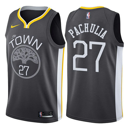 Camiseta baloncesto Zaza Pachulia 27 Statement 2017-18 Gris Golden State Warriors Hombre