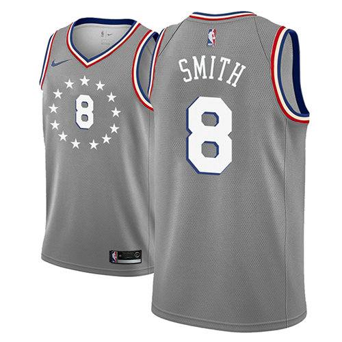 Camiseta baloncesto Zhaire Smith 8 Ciudad 2018-19 Gris Philadelphia 76ers Hombre