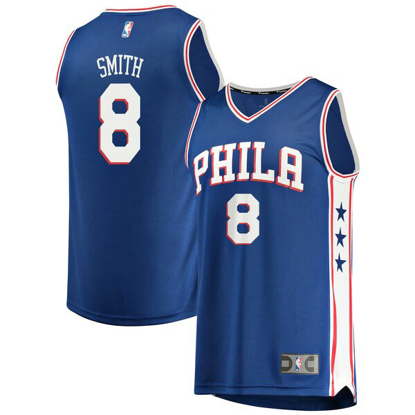 Camiseta baloncesto Zhaire Smith 8 Icon Edition Azul Philadelphia 76ers Hombre