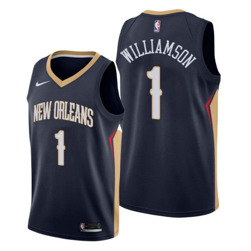 Camiseta baloncesto Zion Williamson 1 Icon 2019-20 Azul New Orleans Pelicans Hombre