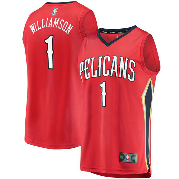 Camiseta baloncesto Zion Williamson 1 Statement Edition Rojo New Orleans Pelicans Hombre