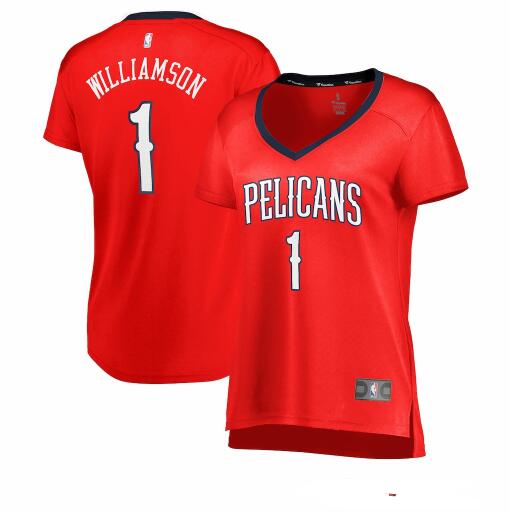 Camiseta baloncesto Zion Williamson 1 statement edition Rojo New Orleans Pelicans Mujer