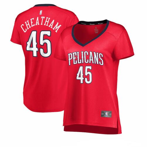 Camiseta baloncesto Zylan Cheatham 45 statement edition Rojo New Orleans Pelicans Mujer