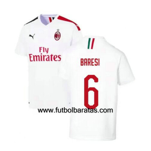 Camiseta BARESI 6 del Ac Milan 2019-2020 Segunda Equipacion