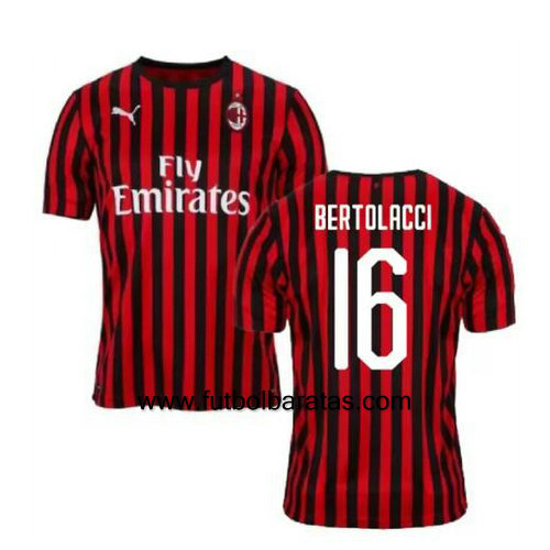 Camiseta BERTOLACCI 16 del Ac Milan 2019-2020 Primera Equipacion