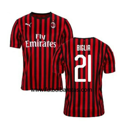 Camiseta BIGLIA 21 del Ac Milan 2019-2020 Primera Equipacion