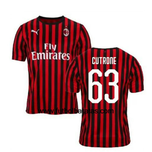Camiseta CUTRONE 63 del Ac Milan 2019-2020 Primera Equipacion