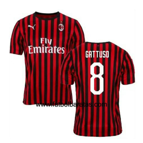 Camiseta GATTUSO 8 del Ac Milan 2019-2020 Primera Equipacion