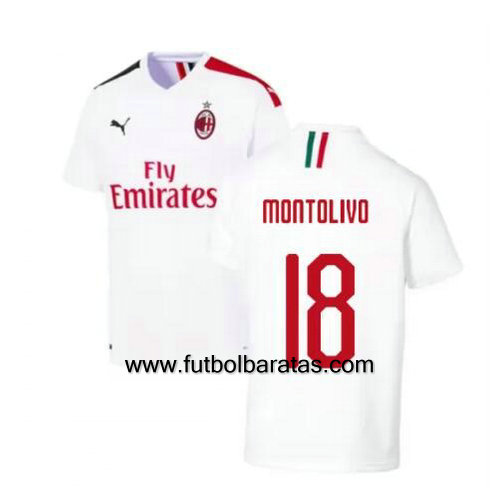 Camiseta MONTOLIVO 18 del Ac Milan 2019-2020 Segunda Equipacion