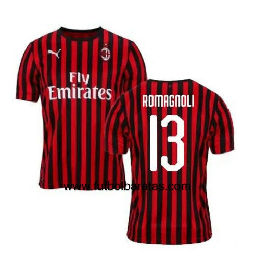 Camiseta ROMAGNOLI 13 del Ac Milan 2019-2020 Primera Equipacion