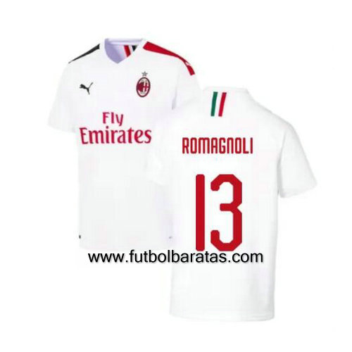 Camiseta ROMAGNOLI 13 del Ac Milan 2019-2020 Segunda Equipacion