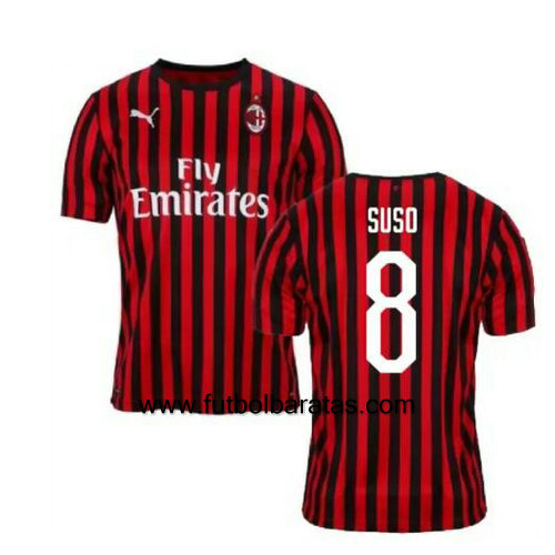 Camiseta SUSO 8 del Ac Milan 2019-2020 Primera Equipacion