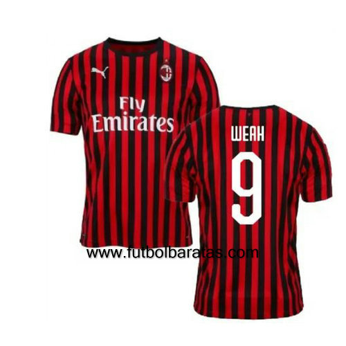 Camiseta WEAH 9 del Ac Milan 2019-2020 Primera Equipacion