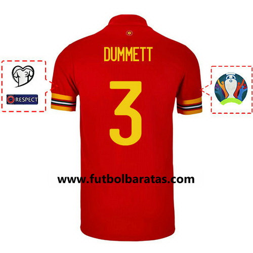 Camiseta dummett 3 Gales 2020 Primera Equipacion