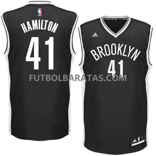 Camiseta numero 41 Hamilton brooklyn nets 2017 negro