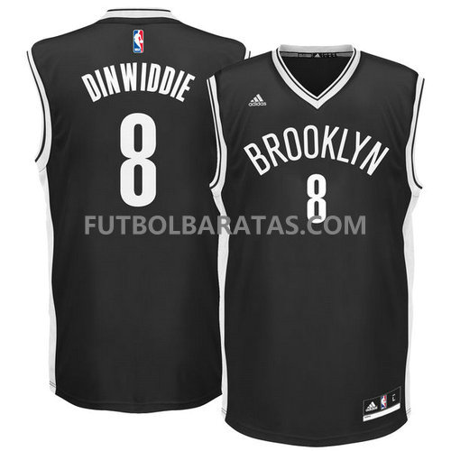 Camiseta numero 8 Din widdie brooklyn nets 2017 negro