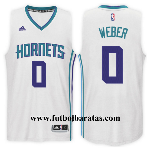 Camiseta 0 weber 2017 charlotte hornets blanca