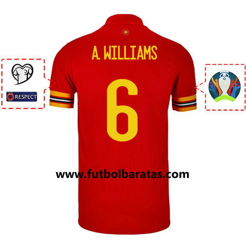 Camiseta williams 6 Gales 2020 Primera Equipacion