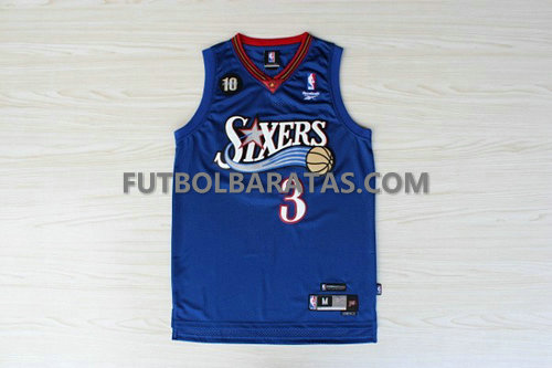 Camisetas Iverson 3 Sixers philadelphia 76ers 2017 azul