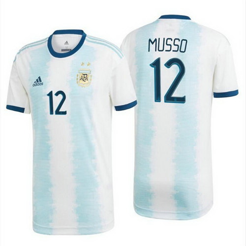 Camisetas Musso 12 Argentina 2020 Primera Equipacion