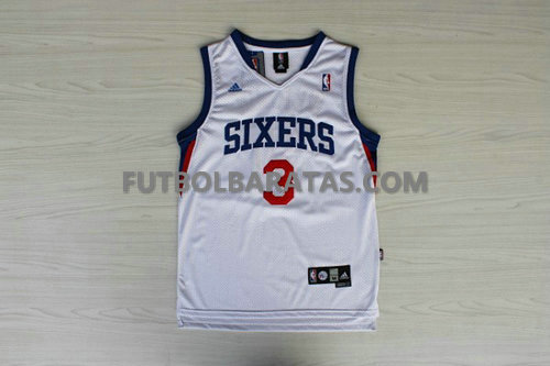 Camisetas Phila Iverson 3 philadelphia 76ers 2017 blanc