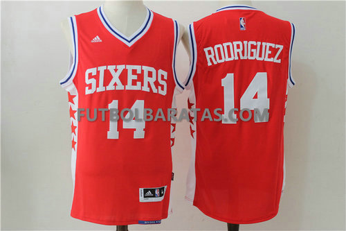 Camisetas Rodriguez 14 Sixers philadelphia 76ers 2017 roja