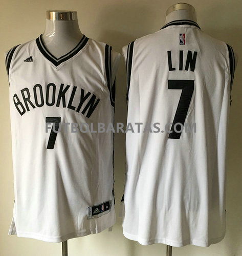 Camisetas numero 7 Lin brooklyn nets 2017 blanco