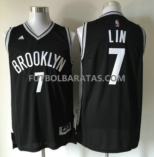 Camisetas numero 7 Lin brooklyn nets 2017 negro