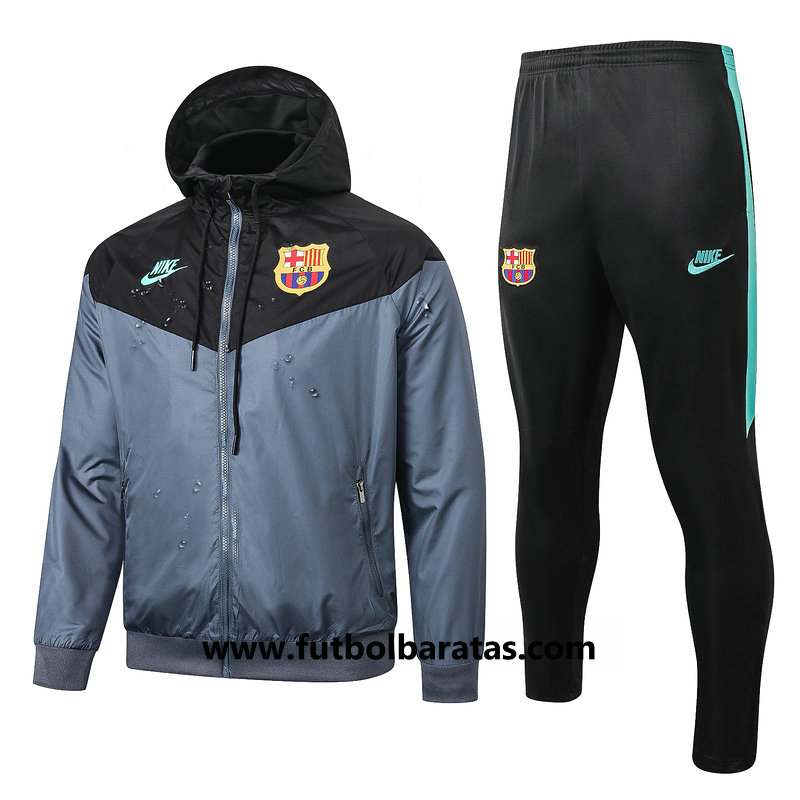 Chandal Encapuchad Barcelona 2019-2020 Gris