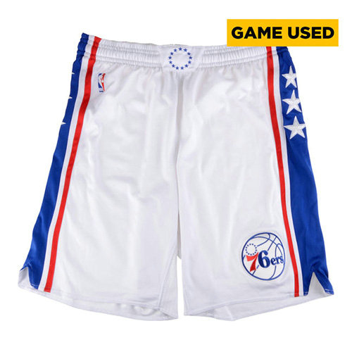 Pantalones Cortos baloncesto 2017-18 Blanco Philadelphia 76ers Hombre