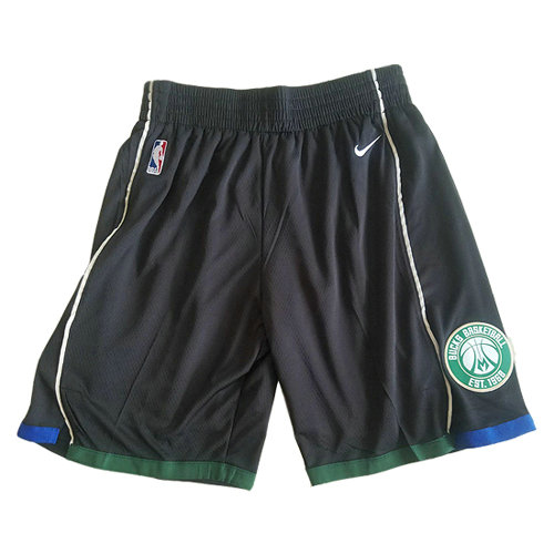 Pantalones Cortos baloncesto 2017-18 Negro Milwaukee Bucks Hombre