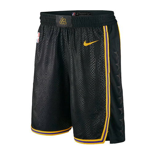 Pantalones Cortos baloncesto Ciudad 2017-18 Negro Los Angeles Lakers Hombre