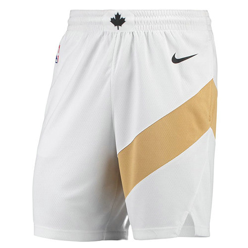 Pantalones Cortos baloncesto Ciudad 2018 Blanco Toronto Raptors Hombre