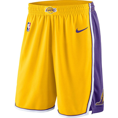 Pantalones Cortos baloncesto Icon 2018-19 Amarillo Los Angeles Lakers Hombre