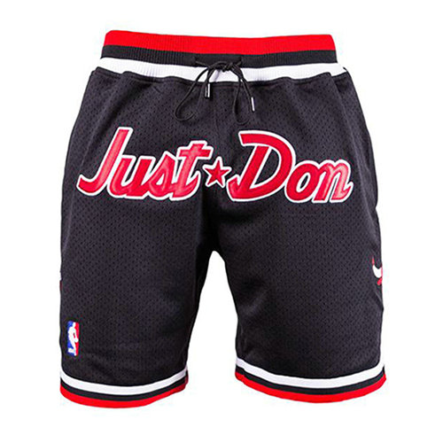 Pantalones Cortos baloncesto Just don Negro Chicago Bulls Hombre