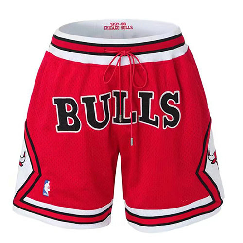 Pantalones Cortos baloncesto Just don Rojo Chicago Bulls Hombre