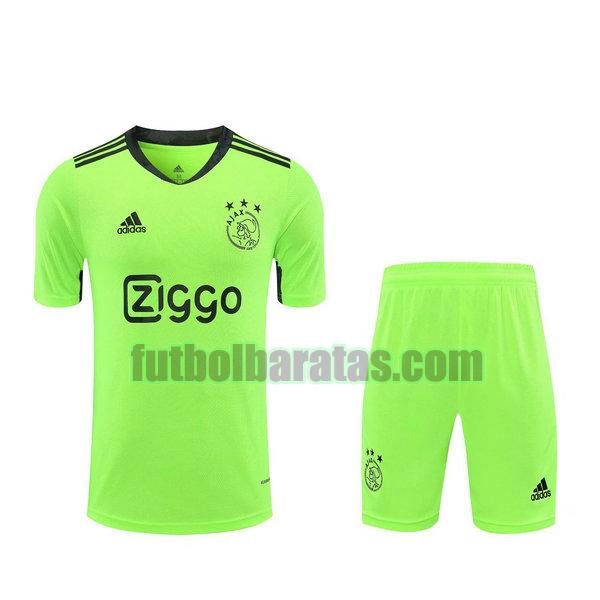 camiseta+pantalones cortos ajax 2021 verde portero