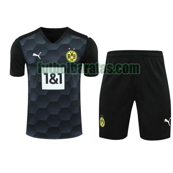 camiseta+pantalones cortos borussia dortmund 2021 negro portero