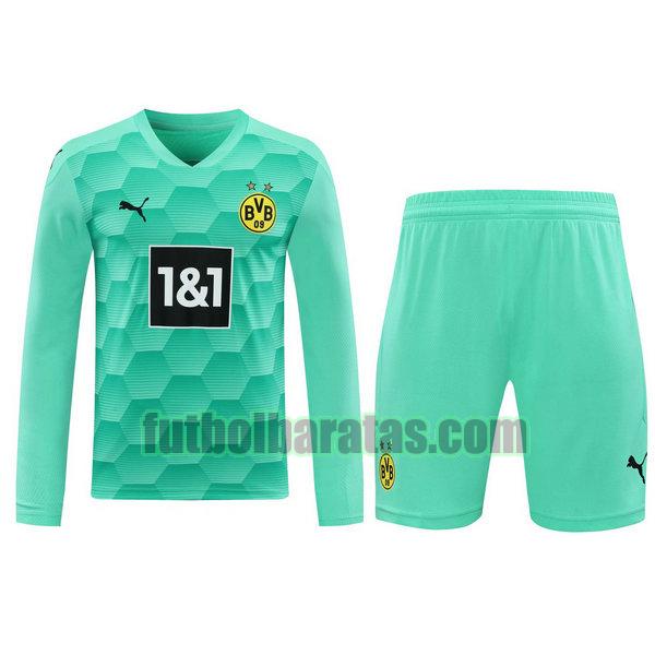 camiseta+pantalones cortos borussia dortmund 2021 verde portero ml