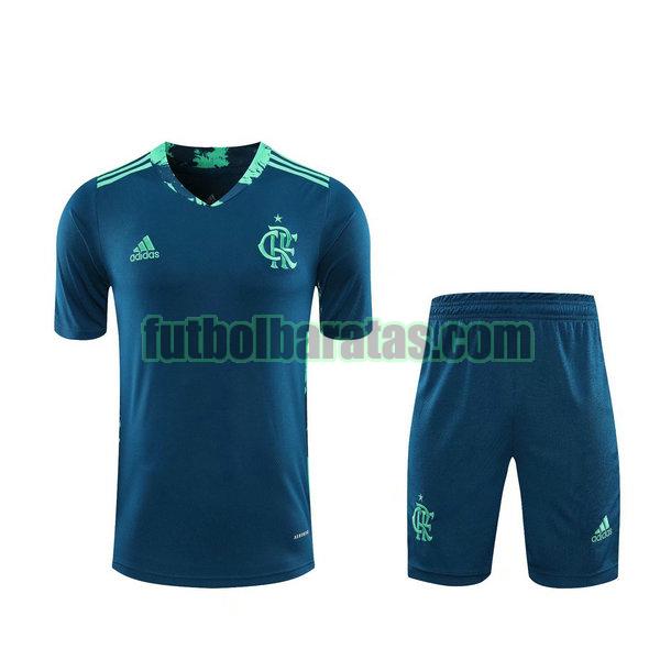 camiseta+pantalones cortos flamengo 2021 azul portero