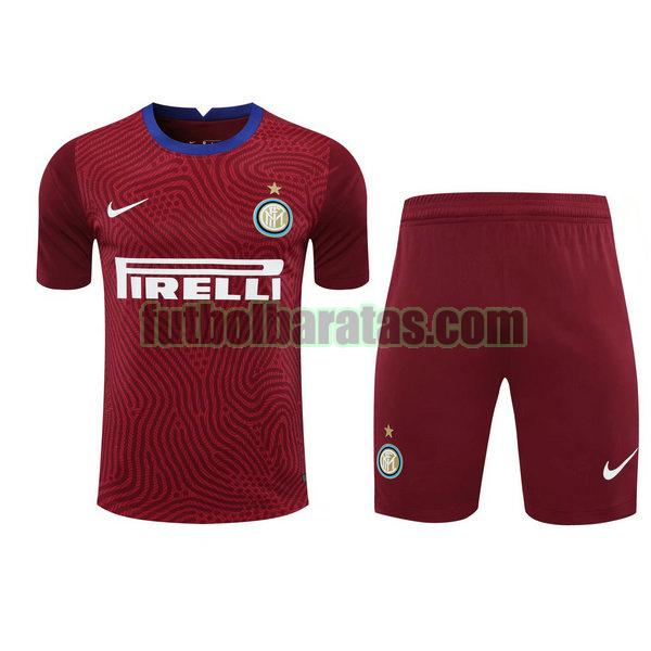 camiseta+pantalones cortos inter milan 2021 rojo portero