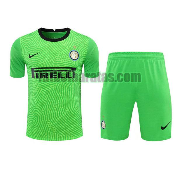 camiseta+pantalones cortos inter milan 2021 verde portero