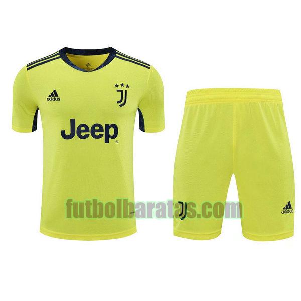camiseta+pantalones cortos juventus 2021 amarillo portero