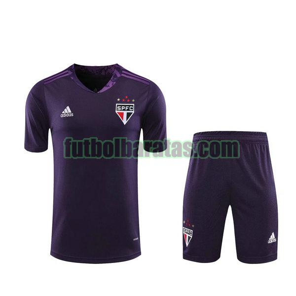 camiseta+pantalones cortos sao paulo 2021 púrpura portero