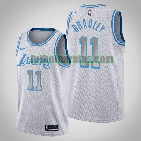 camiseta 2020 2021 avery bradley 11 los angeles lakers blanco hombre