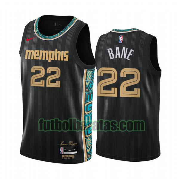 camiseta 2020 2021 bane 22 memphis grizzlies negro hombre