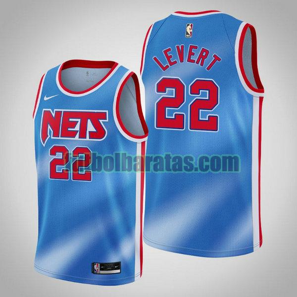 camiseta 2020 2021 caris levert 22 brooklyn nets azul hombre