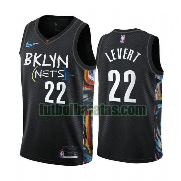 camiseta 2020 2021 caris levert 22 brooklyn nets negro hombre